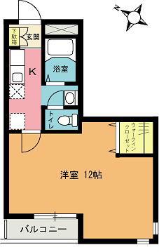 エスペラント(1K/3階)の間取り写真