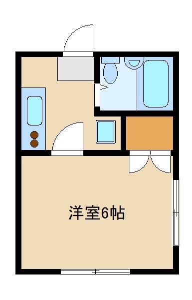 コーポチエ(1K/1階)の間取り写真
