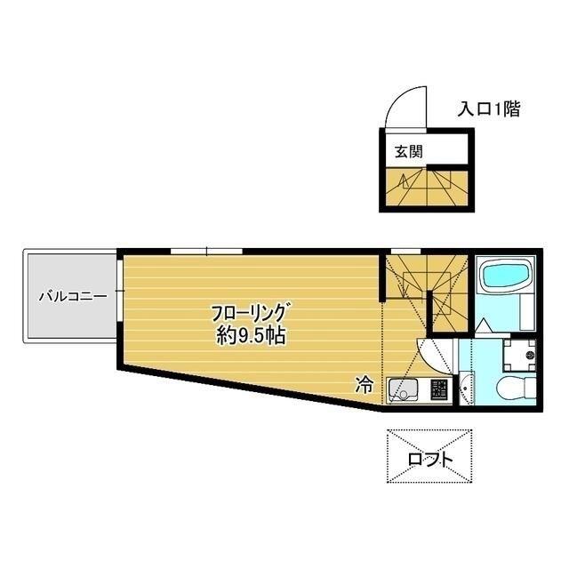 GRANDE HOUSE 中板橋(ワンルーム/3階)の間取り写真
