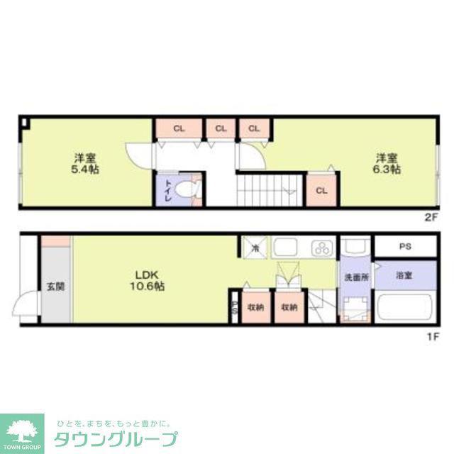 FOREST TERRACE IOGI(2LDK/1階)の間取り写真