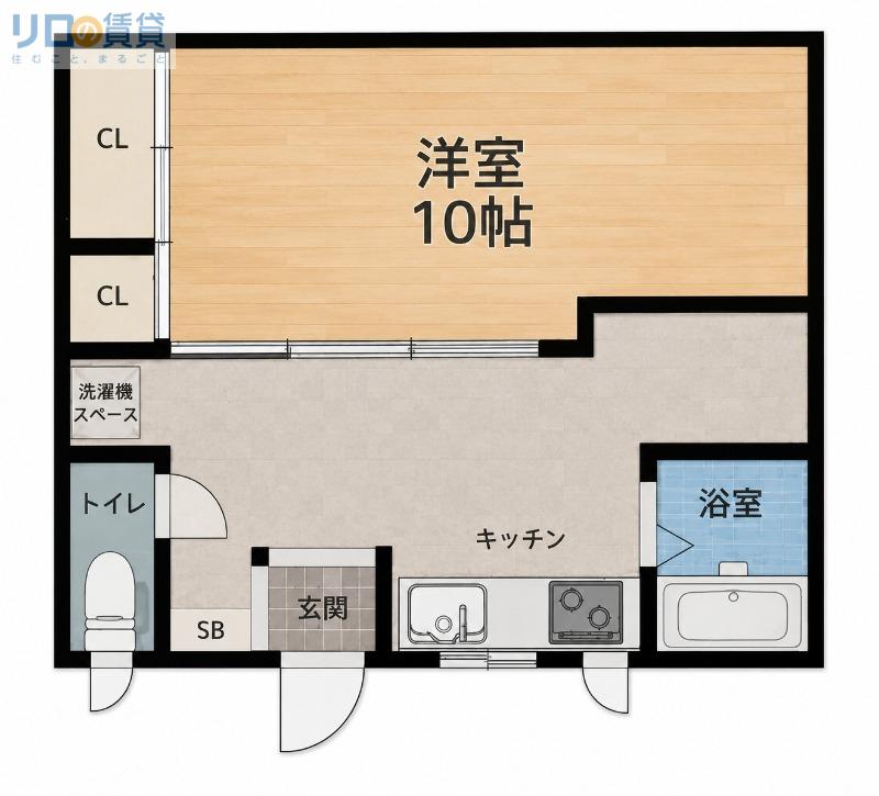 豊里マンションB棟(1K/2階)の間取り写真