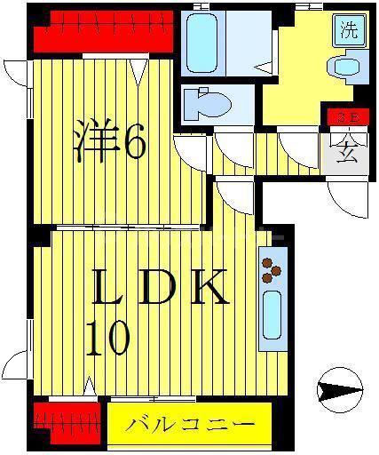 リブリ・フリージア(1LDK/3階)の間取り写真