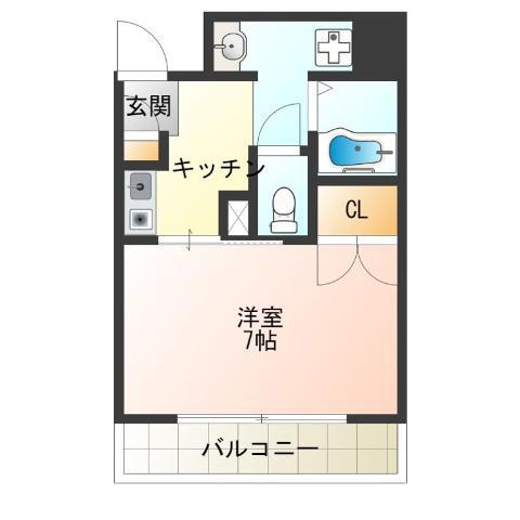 MIYO87(1K/4階)の間取り写真