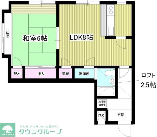 クレスト阿佐ヶ谷(1LDK/2階)の間取り写真