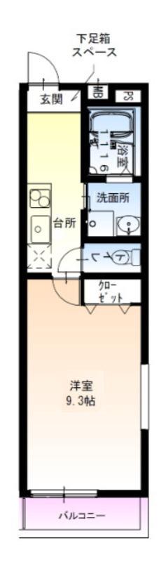 フジパレス湊駅北サウス(1K/3階)の間取り写真