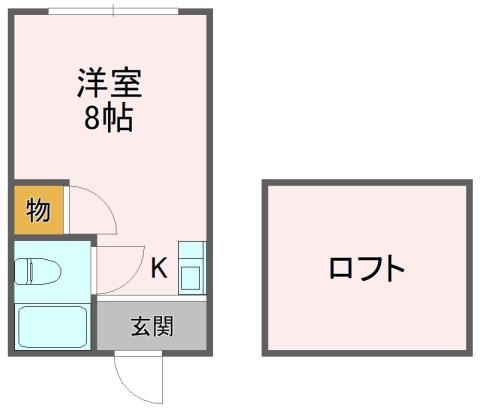 サンサーラ籠上(ワンルーム/2階)の間取り写真