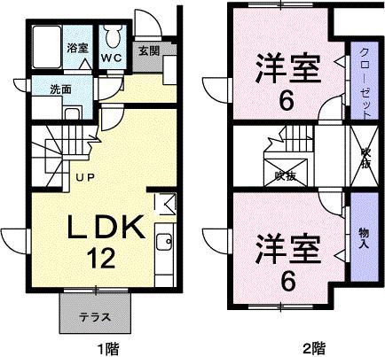 プレッソ(2LDK/1階)の間取り写真