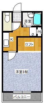 Y`Sガーデンプレイス エトワール(1K/1階)の間取り写真