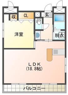 NTB-3(1LDK/6階)の間取り写真