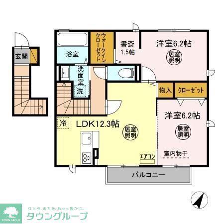 グランリーヴ(2SLDK/2階)の間取り写真