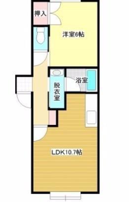 ナシラ・ライズ(1LDK/1階)の間取り写真