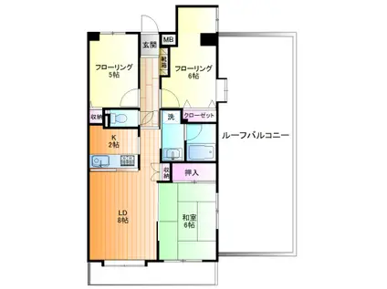 クオリティ伊野NO2(3LDK/6階)の間取り写真