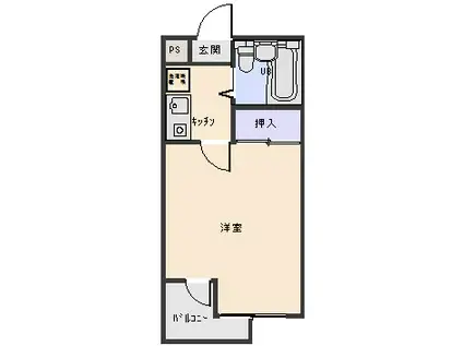 グリーンピア(ワンルーム/1階)の間取り写真