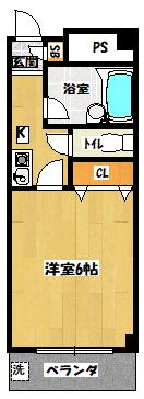 セピアコート11(1K/3階)の間取り写真