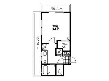 太閤コーポ江古田第三(1K/3階)の間取り写真