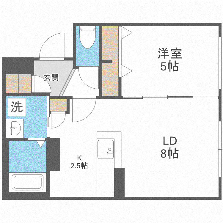 ティラミス(1LDK/4階)の間取り写真
