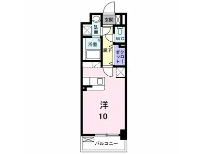 ロータス青山Ⅰ(ワンルーム/6階)の間取り写真