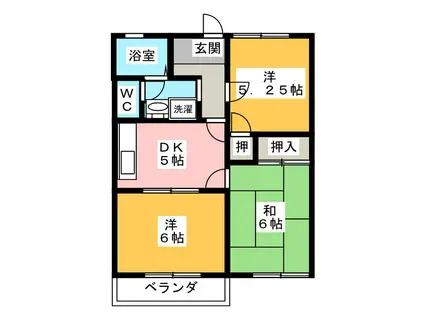 プレシャス(3DK/2階)の間取り写真