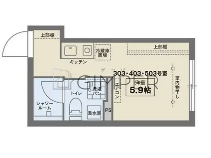 COCOSPACE西荻窪(ワンルーム/5階)の間取り写真