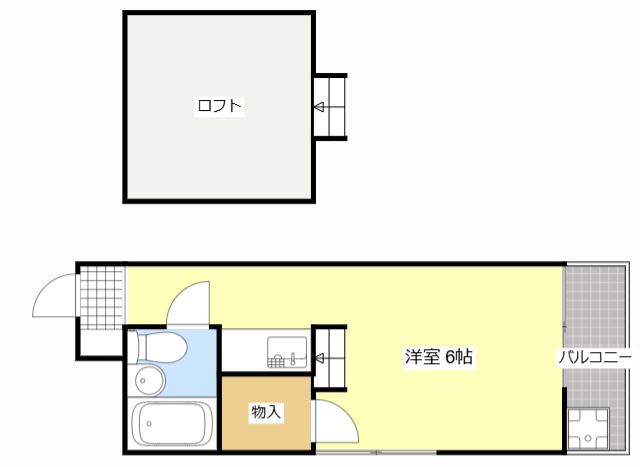CASA元浜(ワンルーム/3階)の間取り写真
