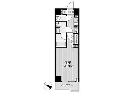 ルーブル川崎上平間弐番館(1K/2階)の間取り写真