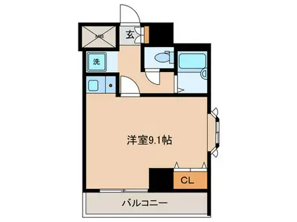 ビクセル川崎(ワンルーム/2階)の間取り写真