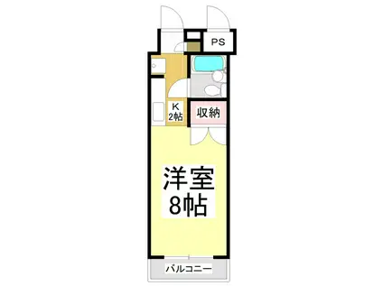 メゾン桜枝町(ワンルーム/2階)の間取り写真