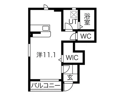 ダンクオーレ 1階 (ワンルーム/1階)の間取り写真