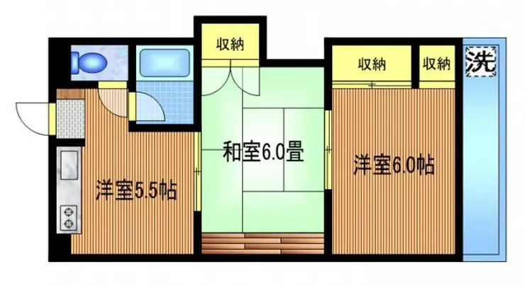 萩ハイツ 2階階 間取り