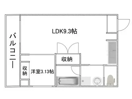 第三屋敷ビル(1LDK/4階)の間取り写真
