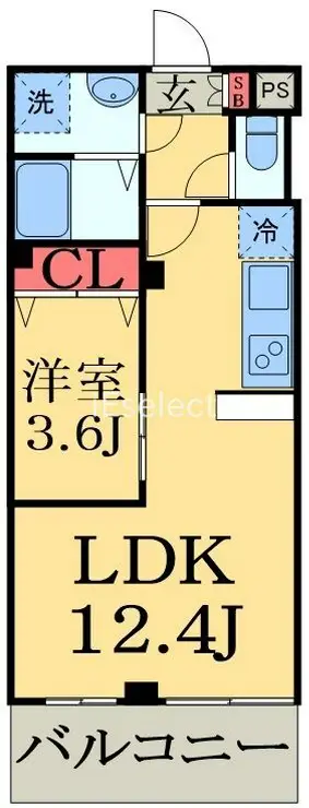 シンシア三番館 4階階 間取り