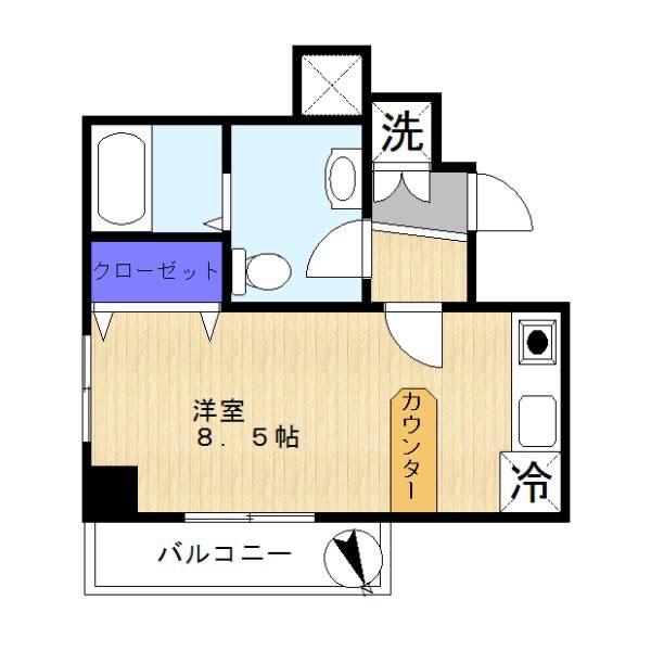 第参三陽館(1K/4階)の間取り写真
