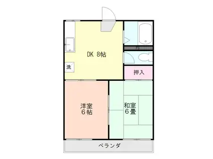 フォーブルN(2DK/2階)の間取り写真