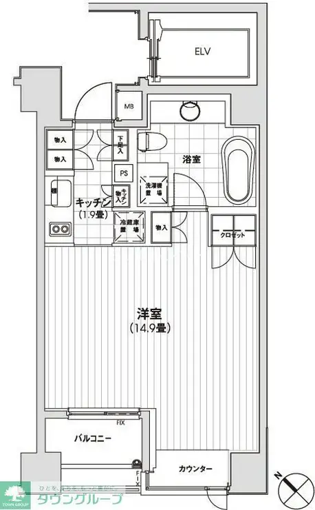 カスタリア銀座 2階階 間取り