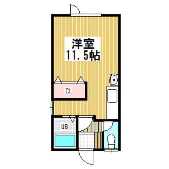 大昭グリーンヒル6(ワンルーム/1階)の間取り写真