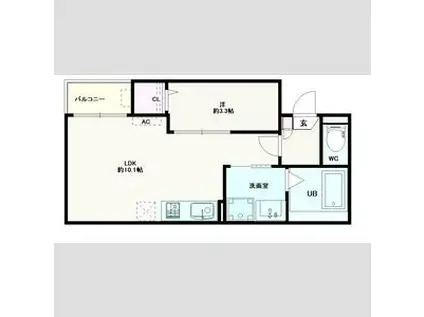 JACK YAKUSHII(1LDK/1階)の間取り写真