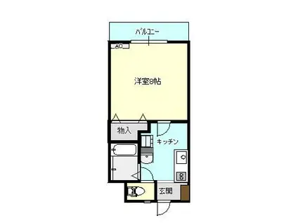 ヴィラコート金泉寺(1K/2階)の間取り写真