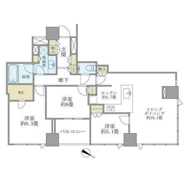 シティタワー有明 18階階 間取り