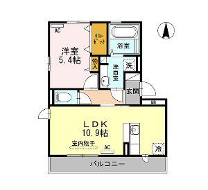 サニーフラット88(1LDK/2階)の間取り写真