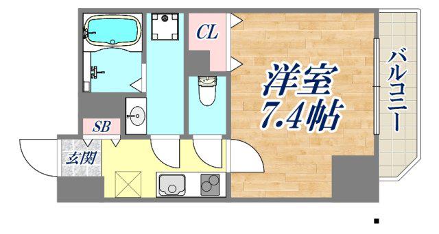アドバンス三宮ステージア(1K/4階)の間取り写真