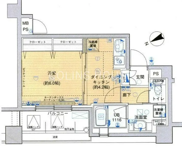 メインステージ上野 5階階 間取り
