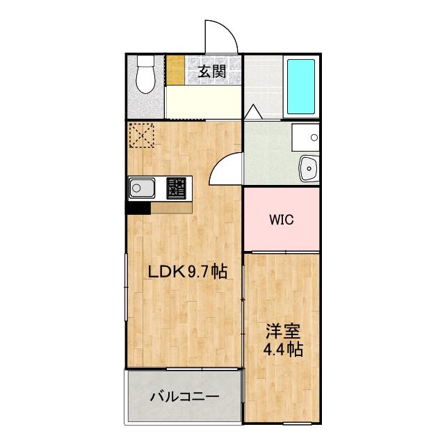 PACIFIC ATHE(1LDK/2階)の間取り写真