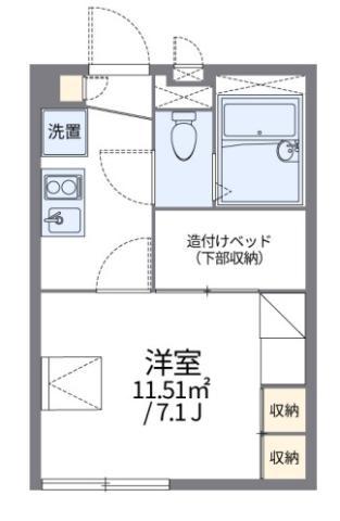 レオパレスHVALA(1K/1階)の間取り写真