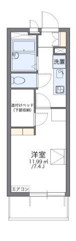 レオパレスPINE(1K/4階)の間取り写真