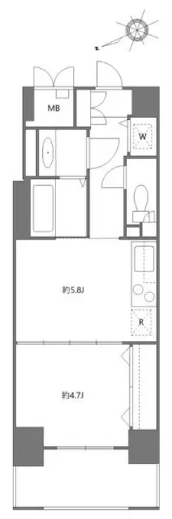 メインステージ浅草 5階階 間取り