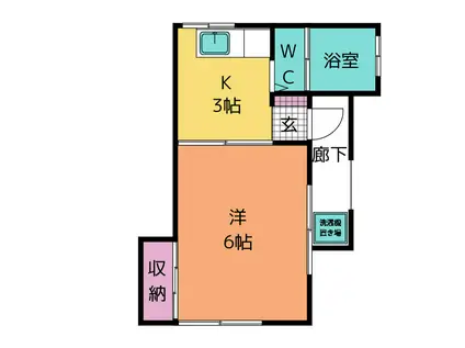 大田ハイツ(1K/2階)の間取り写真