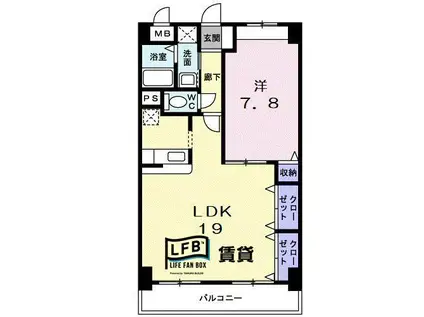 Sテイト新山口(1LDK/1階)の間取り写真