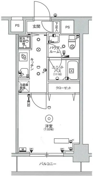スカイコートパレス大島 4階階 間取り