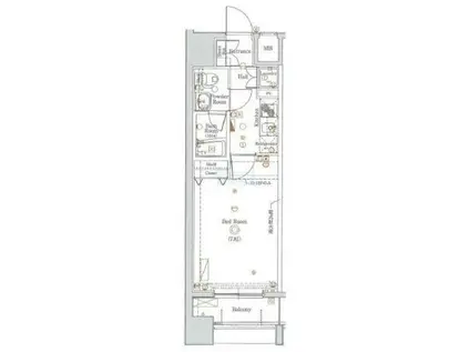 グラントゥルース田端(1K/10階)の間取り写真