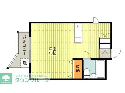 WOODY BELL(ワンルーム/4階)の間取り写真